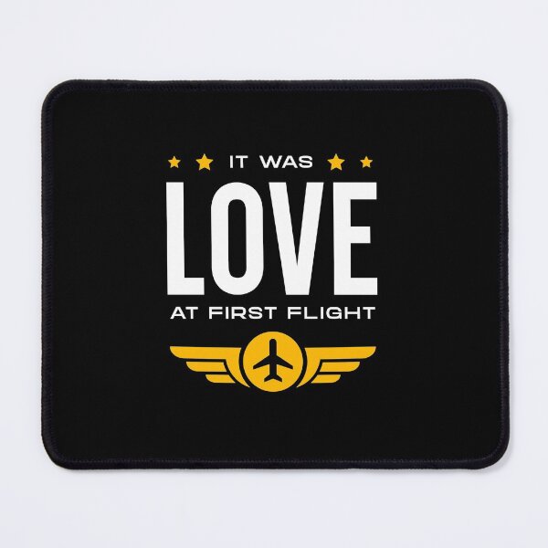 Item preview, It Was Love at First Flight Airplane Pilot Airline Captain designed and sold by Uppercase Tees.