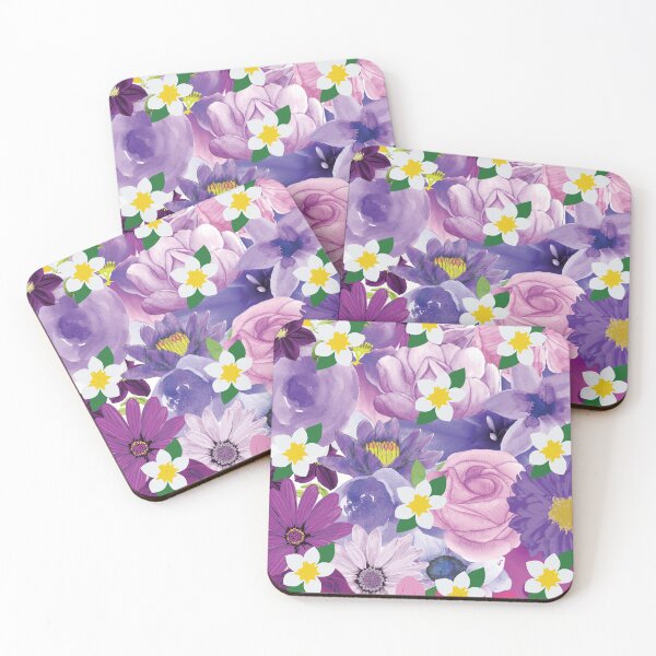 Item preview, Violet, white and purple flowers background designed and sold by darshants.