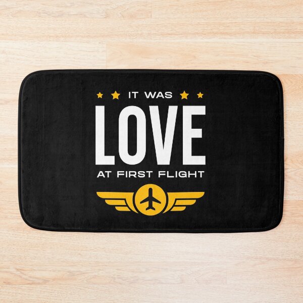 Item preview, It Was Love at First Flight Airplane Pilot Airline Captain designed and sold by Uppercase Tees.