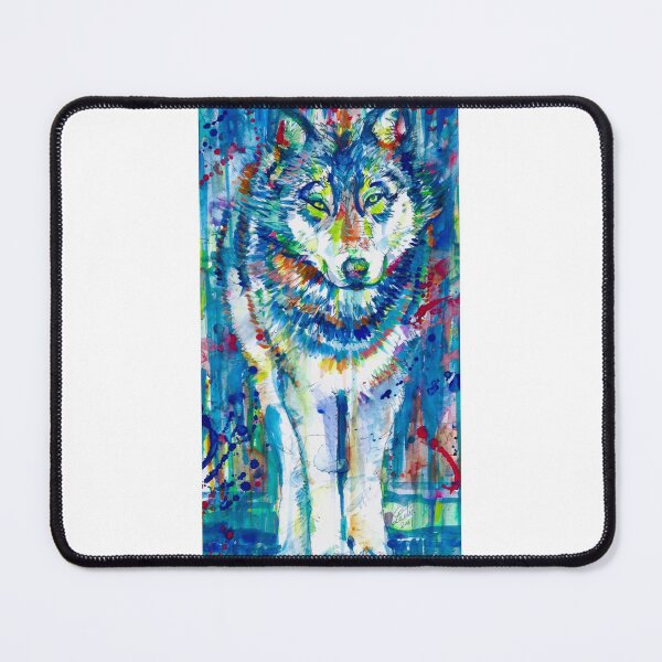 Item preview, WOLF STANDING - watercolor portrait .1 designed and sold by lautir.