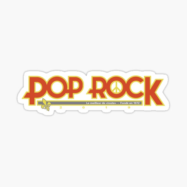 Pop Rock 2019 Logo Blue Sticker