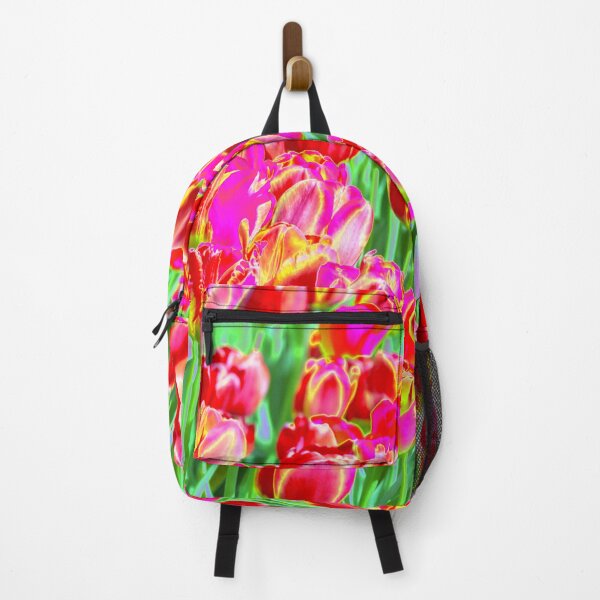 Item preview, Floral Motives with Blooming Red, Purple and Yellow Tulips designed and sold by IraNiva.
