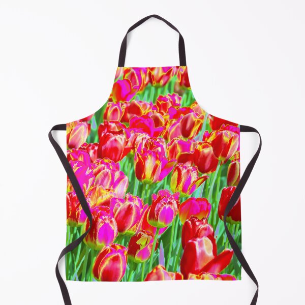 Item preview, Floral Motives with Blooming Red, Purple and Yellow Tulips designed and sold by IraNiva.