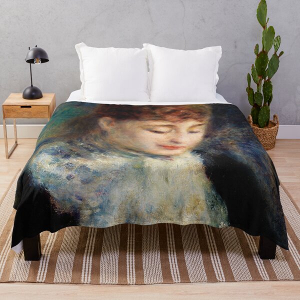 Item preview, Impressionism Painting Woman Crocheting (Femme faisant du crochet) (1877) by Pierre-Auguste Renoir designed and sold by Designedbysm.