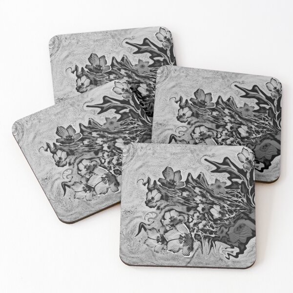 Item preview, 11:31 Psychedelic Floral Img in B&W designed and sold by Amanda MacGinnis.