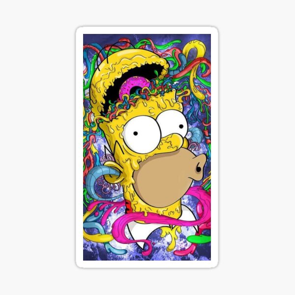 Vinyl Sticker Decal Homer Simpson  Sweating BIG WHITE Y7-2.632 