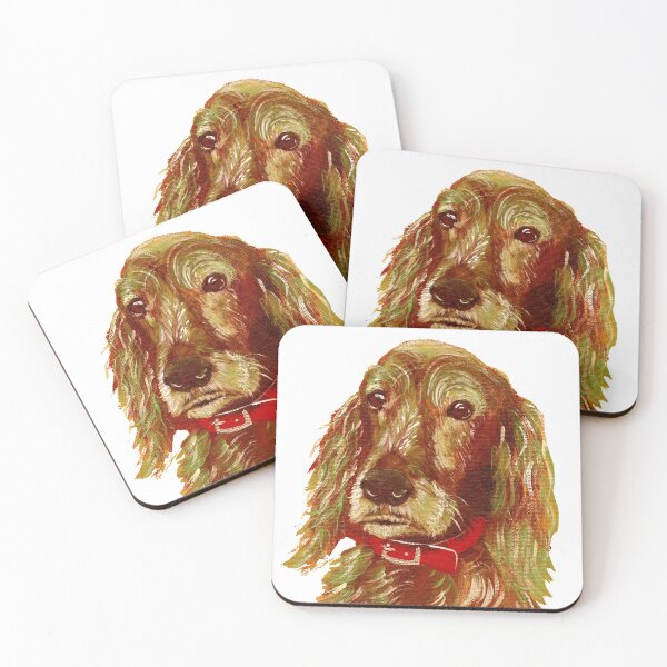 Item preview, IRISH SETTER *Lucy*~ Puppy Dog: Pop Art~Original Painting~LilyKoArt designed and sold by Spinning Plates 360.