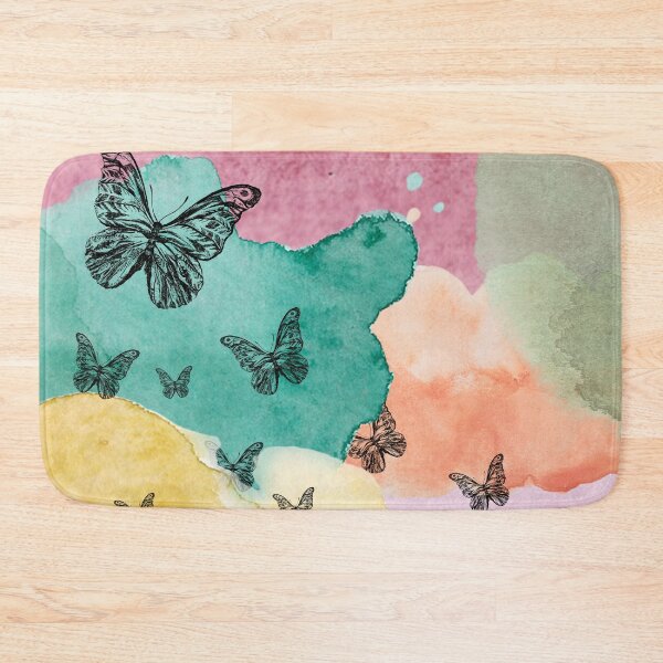 Item preview, Butterfly Obsessed - Abstract Watercolor Colorful Gradient Pattern With Flying Butterflies designed and sold by By Roqia.