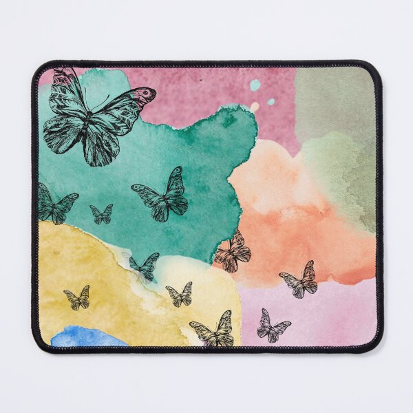 Item preview, Butterfly Obsessed - Abstract Watercolor Colorful Gradient Pattern With Flying Butterflies  designed and sold by By Roqia.
