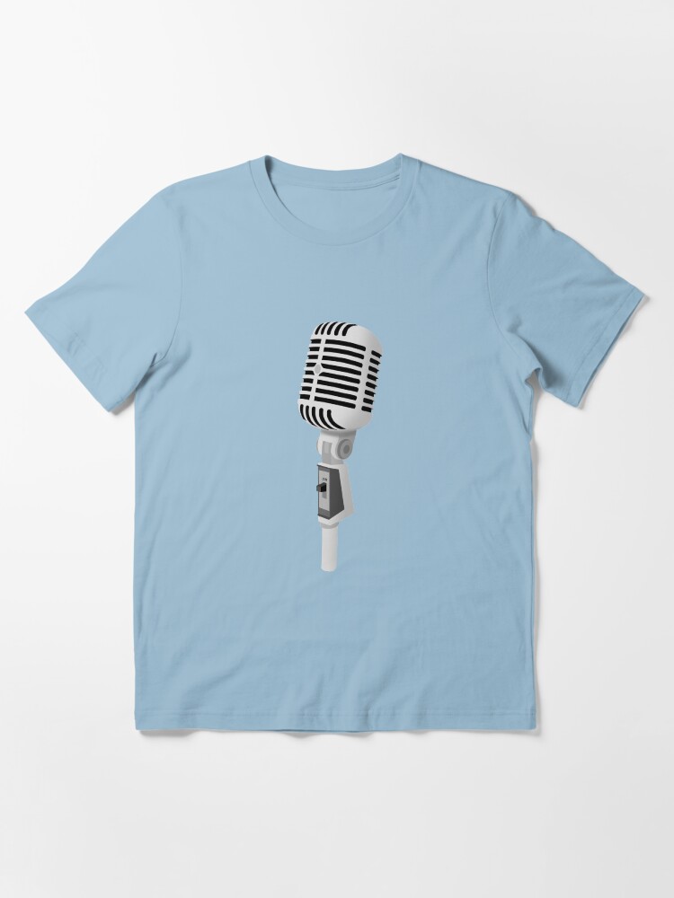 RETRO MICROPHONE DESIGN GRAPHIC HIGH QUALITY 100% COTTON SHORT SLEEVE T-SHIRT 