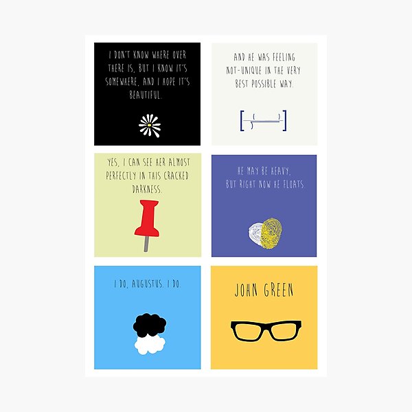 Last Words - John Green edition Photographic Print