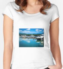 Calm Marina Water Women's Fitted Scoop T-Shirt