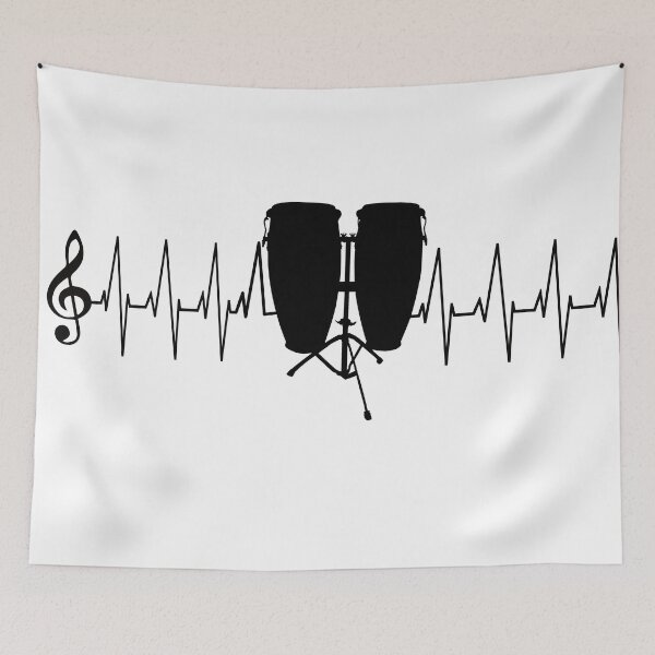 Item preview, Conga Drums and Heartbeat Line designed and sold by Primroaddesigns.