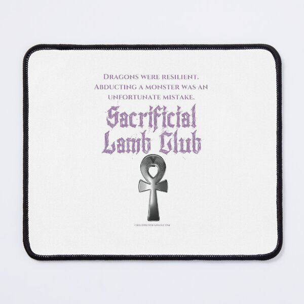 Item preview, Sacrificial Lamb Club Dragon Quote Merch Purple Font designed and sold by mythomedia.