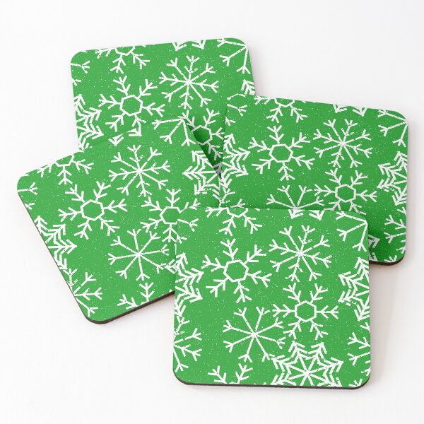 Item preview, Christmas Snowflakes Pattern On Holiday Glam Green designed and sold by DEC02.
