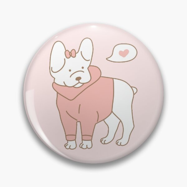 Item preview, Frenchie in a pink hoodie designed and sold by Wlaurence.
