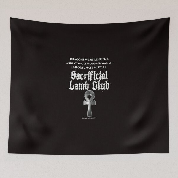 Item preview, Sacrificial Lamb Club Dragon quote merch designed and sold by mythomedia.