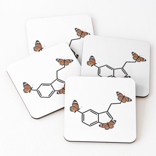 Item preview, Orange Monarch Butterfly Serotonin Structure  designed and sold by the-bangs.