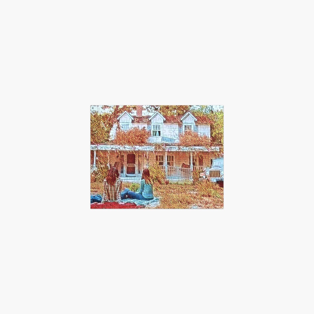 Picnic at the Inn - Old House Jigsaw Puzzle