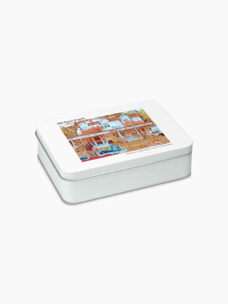 Alternate view of Picnic at the Inn - Old House Jigsaw Puzzle