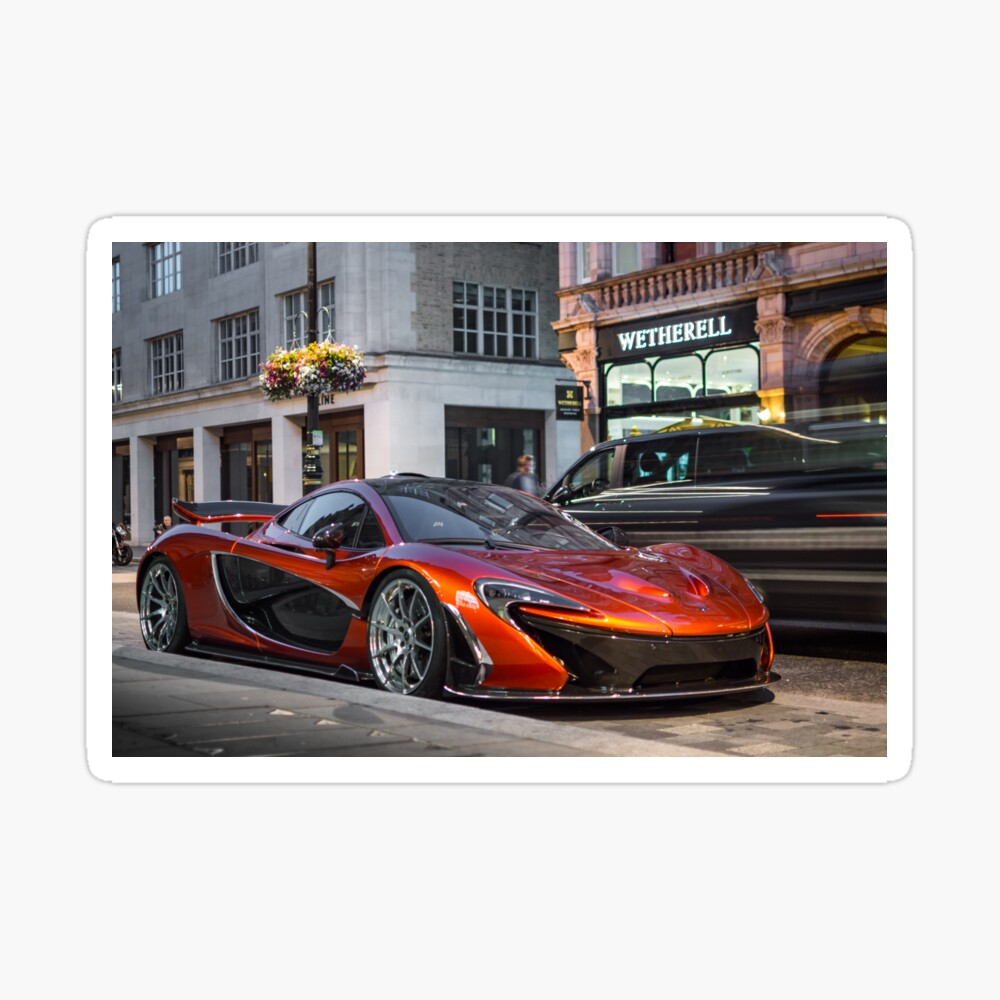 Orange Mclaren P1 Poster By Adoughtyphoto Redbubble