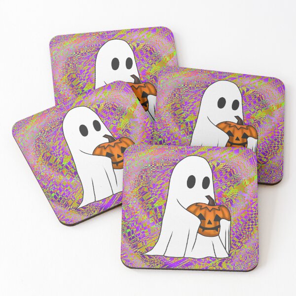 Item preview, Spooky Ghost Boy Loves His Jack-o-lantern III designed and sold by velvetearth.
