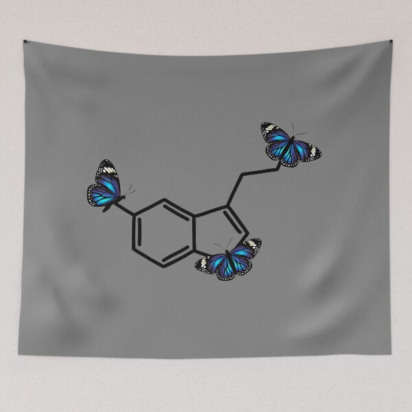Item preview, Blue Monarch Butterfly Serotonin Structure  designed and sold by the-bangs.