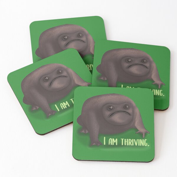 Item preview, Grumpy frog is thriving (light text version) designed and sold by EmyBeeDesigns.