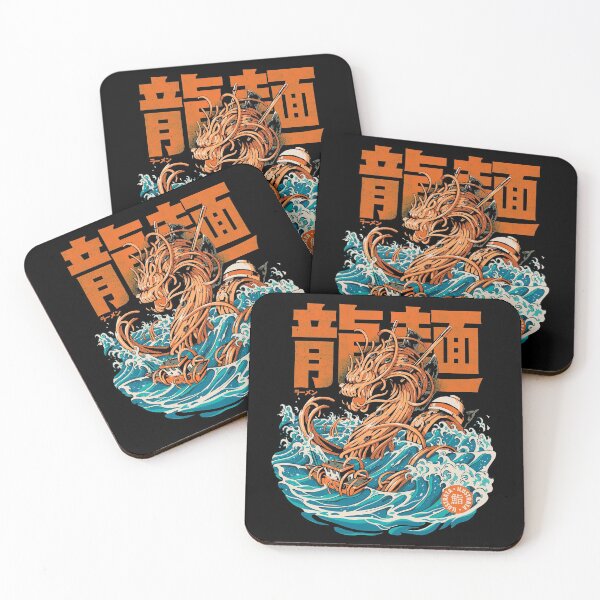 Item preview, Black Great Ramen Dragon off Kanagawa designed and sold by Ilustrata®.