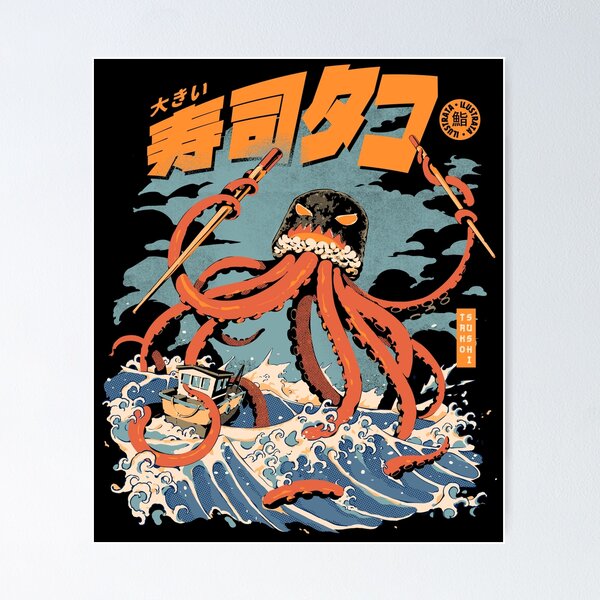 Item preview, Black The Tako Sushi designed and sold by Ilustrata®.