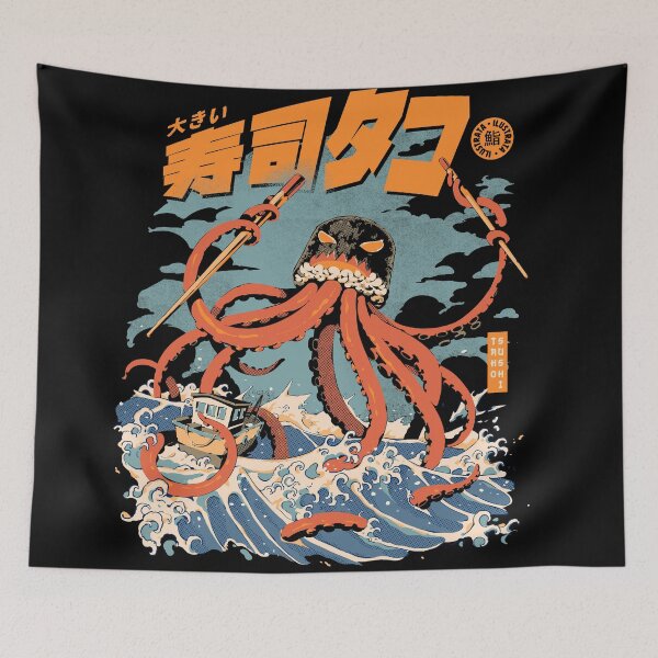 Item preview, Black The Tako Sushi designed and sold by Ilustrata®.