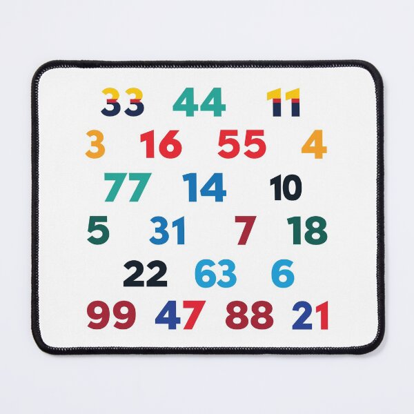 Item preview, Driver Numbers Set 2021 Team colors designed and sold by F440.