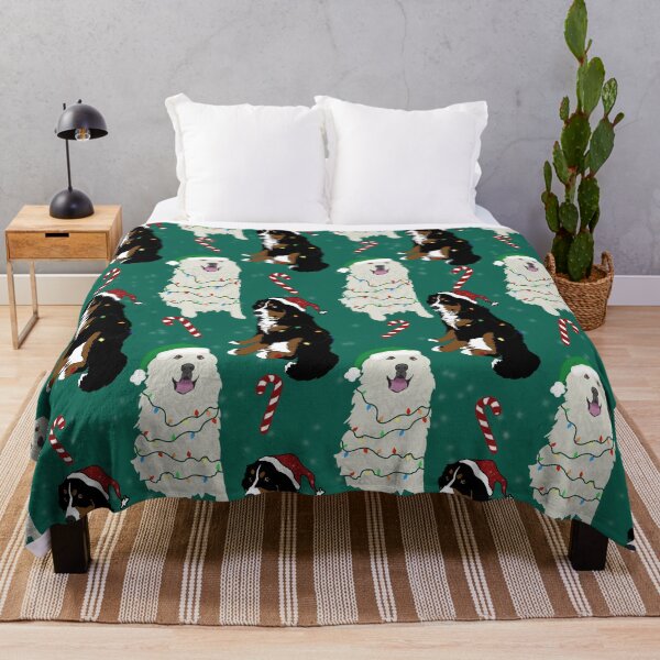 Item preview, Christmas Bernese and Great Pyrenees- Green designed and sold by KantstandyaC.