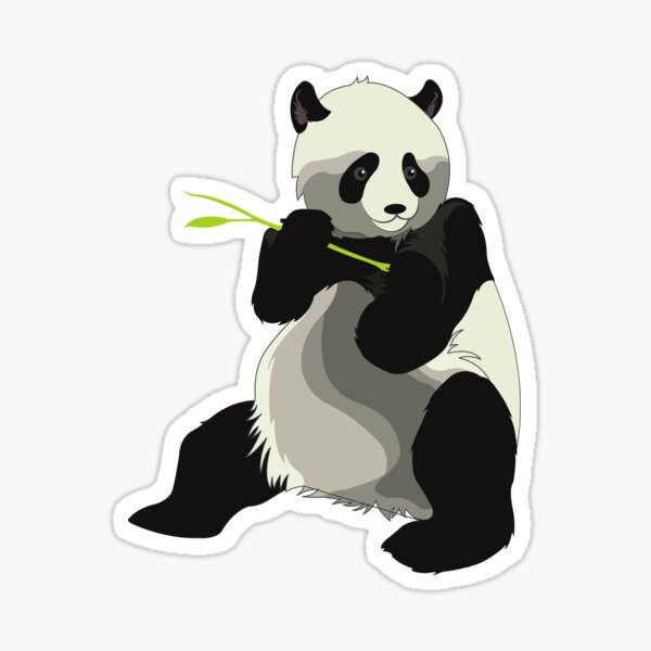 Cute Panda Holding Heart Sticker