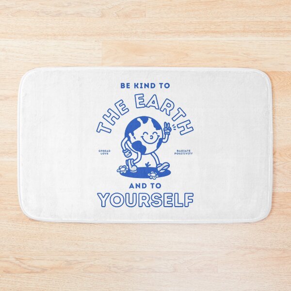 Item preview, Blue retro cartoon earth with positive quote designed and sold by Studio Earthling.