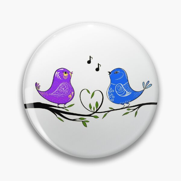 Item preview, Birds singing on the branch of a tree designed and sold by AliensRich.