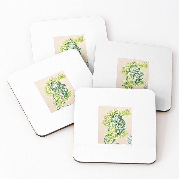 Item preview, Green Face I designed and sold by danielleonpaper.