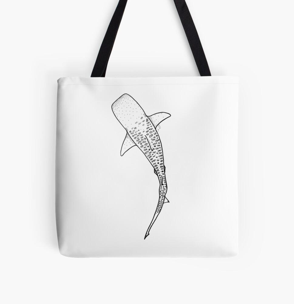 Shark Line Art Tote Bag - EverLineArt