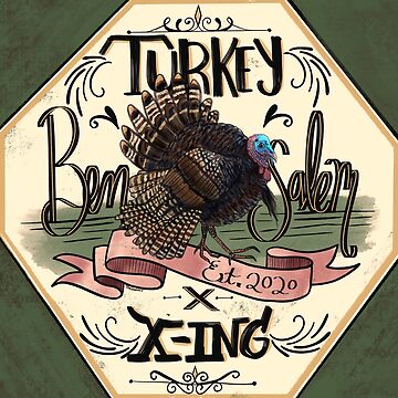 Artwork thumbnail, Ben the Turkey Crossing Bensalem Pennsylvania US Landmark Art Bucks County Memorabilia by tinaschofield