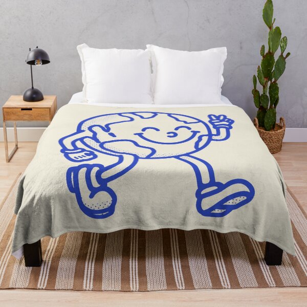 Item preview, Blue retro cartoon earth designed and sold by Studio Earthling.