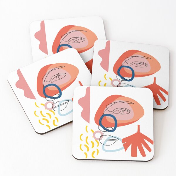 Item preview, minimal singleline face modern art beauty designed and sold by Bizarro23.