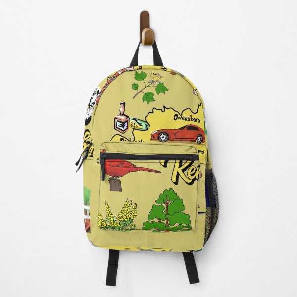 Item preview, Hand Drawn Illustration of Kentucky Map with Tourist Destinations, USA designed and sold by mashmosh.