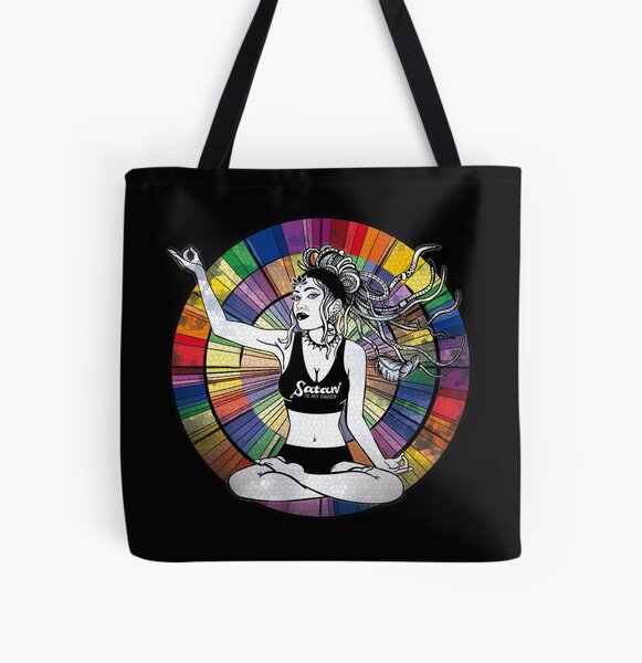 Yoga Rainbow Satan ist mein Devil Alternative Girl Allover-Print Tote Bag