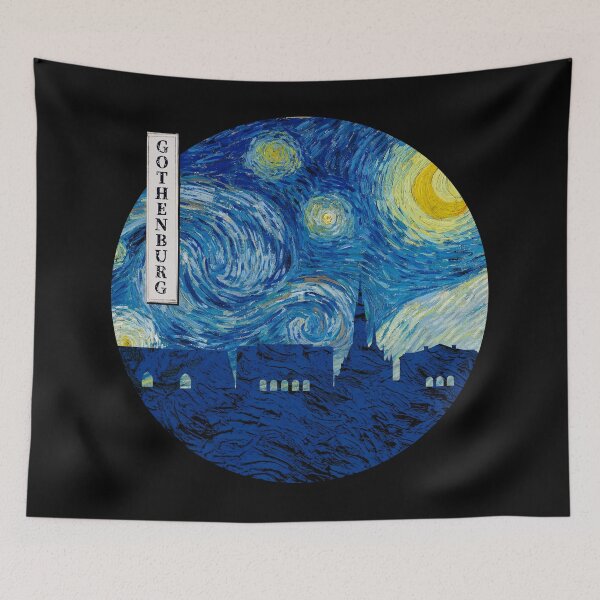 Item preview, Gothenburg Starry Night Van Gogh Circle designed and sold by DFerraz.