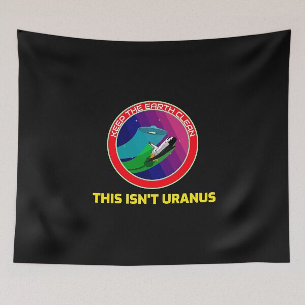 Item preview, Keep The Earth Clean... This Isn't Uranus. Funny Green Space Ship T-Shirt designed and sold by BestCoolStuff.