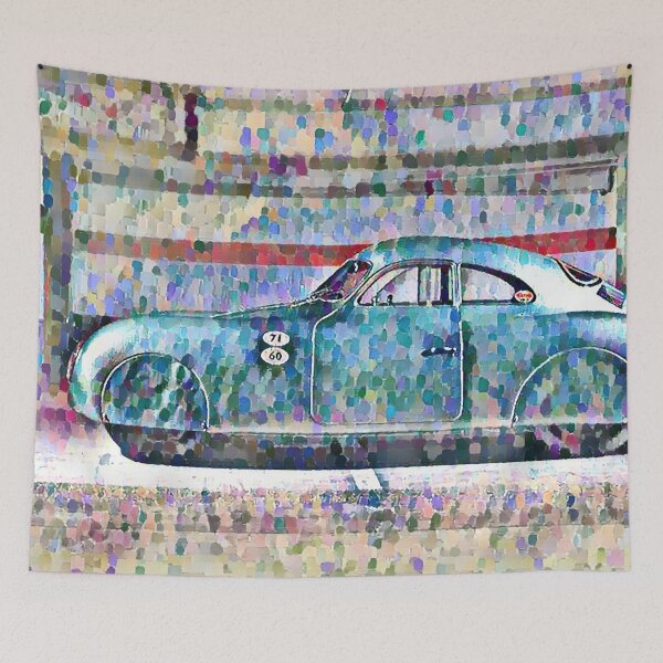 Item preview, Porsche 356 SL – Vintage Le Mans Racer, Classic German Sports Car, Historic Motorsport Art designed and sold by Road To Track.