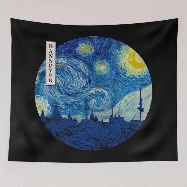 Item preview, Hannover Starry Night Van Gogh Circle designed and sold by DFerraz.