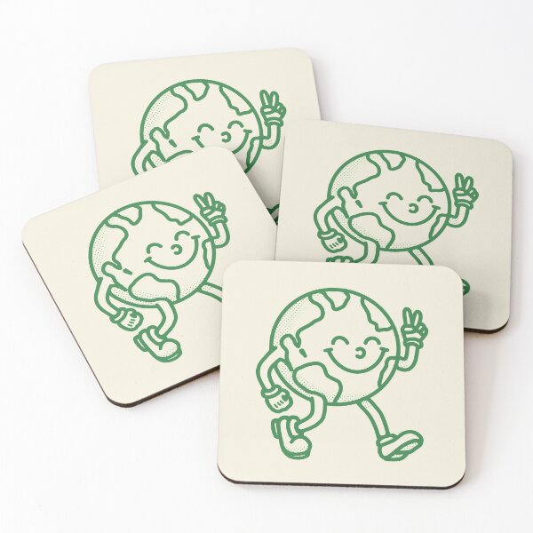 Item preview, Green retro cartoon earth designed and sold by Studio Earthling.