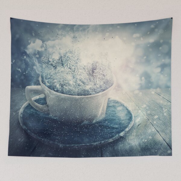 Item preview, snowy winter cup designed and sold by psychoshadow.
