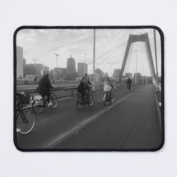 Item preview, Rotterdam, Cyclist on the Willemsbrug. designed and sold by Noel Ali ⭐⭐⭐⭐⭐.